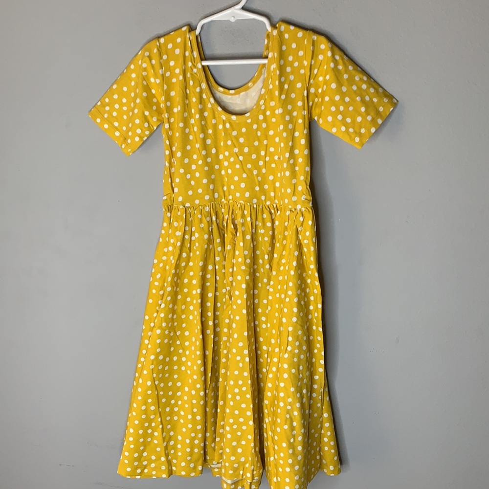 NWOT Lana Jane yellow white polka dot dress 8 - Picture 4 of 4
